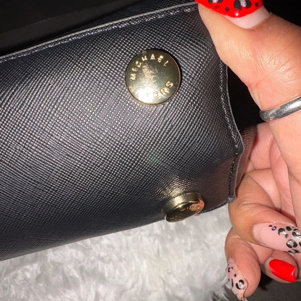 MK Black and Gold Satchel